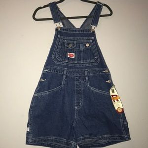 Denim Overall Shorts